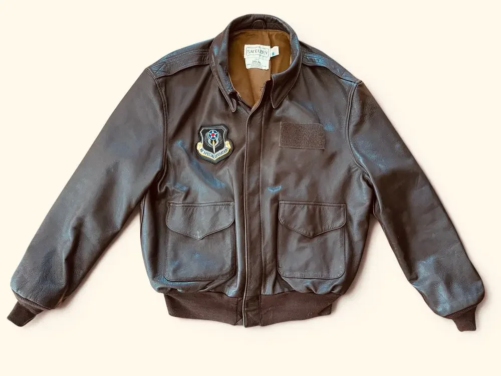 USAF Type A-2 Flight Jacket Goatskin Leather Mens 48L
